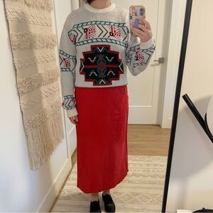 Vintage Sears Canada Crewneck Sweater with Geometric Pattern Size 36/Medium